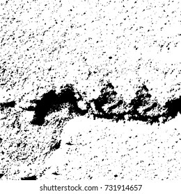 Grunge background vector black and white. Abstract monochrome pattern. Texture stains, ink, cracks, scratches, damage to print on texture for posters, labels, business cards, cover 