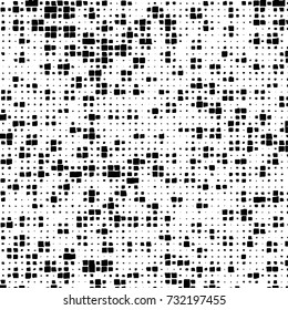 Grunge background vector black and white. Abstract monochrome pattern. Texture stains, ink, cracks, scratches, damage to print on texture for posters, labels, business cards, cover 