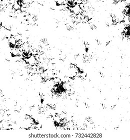 Grunge background vector black and white. Abstract monochrome pattern. Texture stains, ink, cracks, scratches, damage to print on texture for posters, labels, business cards, cover 