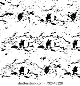 Grunge background vector black and white. Abstract monochrome pattern. Texture stains, ink, cracks, scratches, damage to print on texture for posters, labels, business cards, cover 