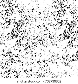 Grunge background vector black and white. Abstract monochrome pattern. Texture stains, ink, cracks, scratches, damage to print on texture for posters, labels, business cards, cover 