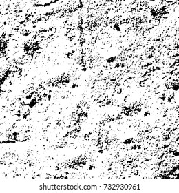 Grunge background vector black and white. Abstract monochrome pattern. Texture stains, ink, cracks, scratches, damage to print on texture for posters, labels, business cards, cover 