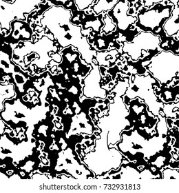 Grunge background vector black and white. Abstract monochrome pattern. Texture stains, ink, cracks, scratches, damage to print on texture for posters, labels, business cards, cover 