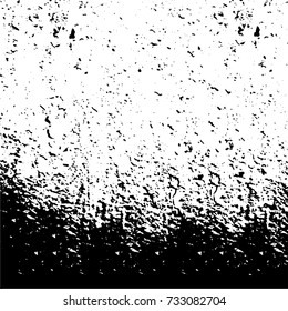 Grunge background vector black and white. Abstract monochrome pattern. Texture stains, ink, cracks, scratches, damage to print on texture for posters, labels, business cards, cover 
