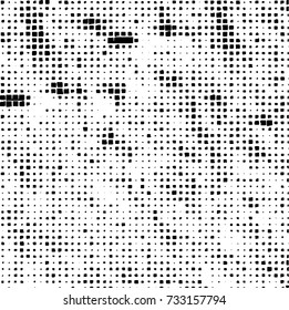 Grunge background vector black and white. Abstract monochrome pattern. Texture stains, ink, cracks, scratches, damage to print on texture for posters, labels, business cards, cover 