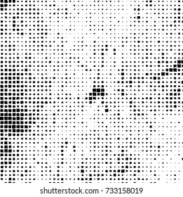 Grunge background vector black and white. Abstract monochrome pattern. Texture stains, ink, cracks, scratches, damage to print on texture for posters, labels, business cards, cover 