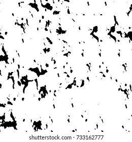 Grunge background vector black and white. Abstract monochrome pattern. Texture stains, ink, cracks, scratches, damage to print on texture for posters, labels, business cards, cover 
