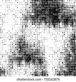 Grunge background vector black and white. Abstract monochrome pattern. Texture stains, ink, cracks, scratches, damage to print on texture for posters, labels, business cards, cover 