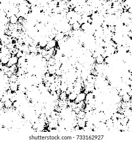 Grunge background vector black and white. Abstract monochrome pattern. Texture stains, ink, cracks, scratches, damage to print on texture for posters, labels, business cards, cover 