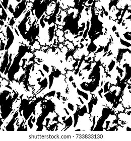Grunge background vector black and white. Abstract monochrome pattern. Texture stains, ink, cracks, scratches, damage to print on texture for posters, labels, business cards, cover 