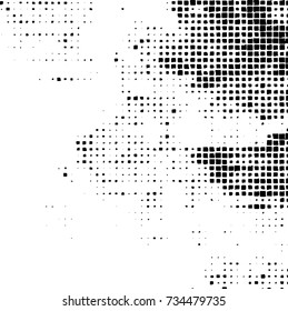 Grunge background vector black and white. Abstract monochrome pattern. Texture stains, ink, cracks, scratches, damage to print on texture for posters, labels, business cards, cover 