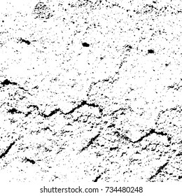 Grunge background vector black and white. Abstract monochrome pattern. Texture stains, ink, cracks, scratches, damage to print on texture for posters, labels, business cards, cover 