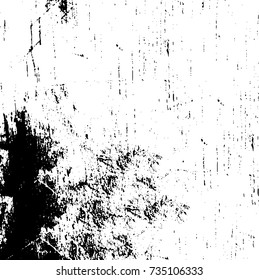 Grunge background vector black and white. Abstract monochrome pattern. Texture stains, ink, cracks, scratches, damage to print on texture for posters, labels, business cards, cover 