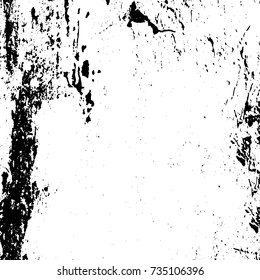 Grunge background vector black and white. Abstract monochrome pattern. Texture stains, ink, cracks, scratches, damage to print on texture for posters, labels, business cards, cover 