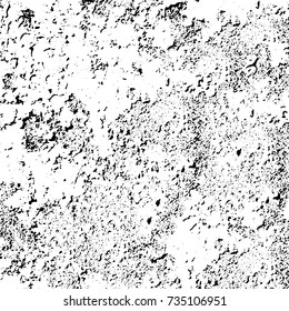 Grunge background vector black and white. Abstract monochrome pattern. Texture stains, ink, cracks, scratches, damage to print on texture for posters, labels, business cards, cover 