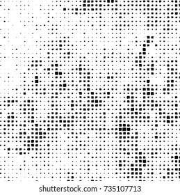 Grunge background vector black and white. Abstract monochrome pattern. Texture stains, ink, cracks, scratches, damage to print on texture for posters, labels, business cards, cover 