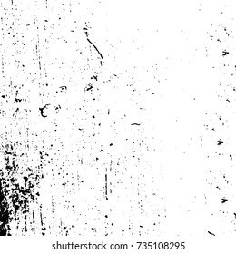 Grunge background vector black and white. Abstract monochrome pattern. Texture stains, ink, cracks, scratches, damage to print on texture for posters, labels, business cards, cover 
