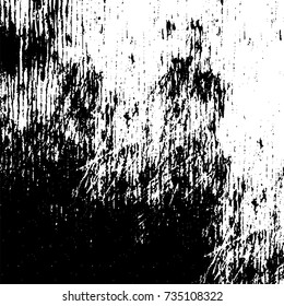 Grunge background vector black and white. Abstract monochrome pattern. Texture stains, ink, cracks, scratches, damage to print on texture for posters, labels, business cards, cover 