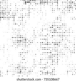Grunge background vector black and white. Abstract monochrome pattern. Texture stains, ink, cracks, scratches, damage to print on texture for posters, labels, business cards, cover 