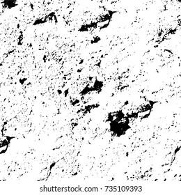 Grunge background vector black and white. Abstract monochrome pattern. Texture stains, ink, cracks, scratches, damage to print on texture for posters, labels, business cards, cover 