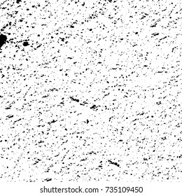 Grunge background vector black and white. Abstract monochrome pattern. Texture stains, ink, cracks, scratches, damage to print on texture for posters, labels, business cards, cover 