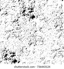 Grunge background vector black and white. Abstract monochrome pattern. Texture stains, ink, cracks, scratches, damage to print on texture for posters, labels, business cards, cover 