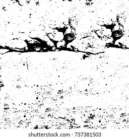 Grunge background vector black and white. Abstract monochrome pattern. Texture stains, ink, cracks, scratches, damage to print on texture for posters, labels, business cards, cover 