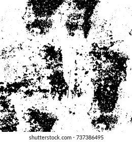 Grunge background vector black and white. Abstract monochrome pattern. Texture stains, ink, cracks, scratches, damage to print on texture for posters, labels, business cards, cover 
