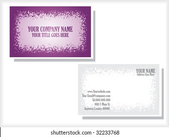 grunge background vector business card set