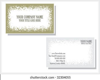 grunge background vector business card set