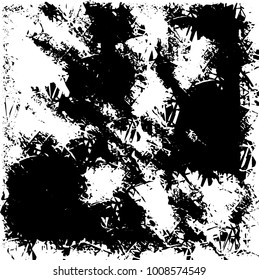 Grunge background vector modern design. Abstract surreal pattern of spots, dust, lines. Chaotic monochrome texture with the print and design business cards, labels, posters