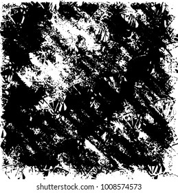 Grunge background vector modern design. Abstract surreal pattern of spots, dust, lines. Chaotic monochrome texture with the print and design business cards, labels, posters