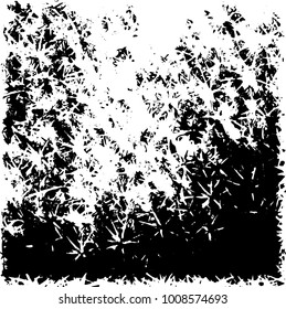 Grunge background vector modern design. Abstract surreal pattern of spots, dust, lines. Chaotic monochrome texture with the print and design business cards, labels, posters