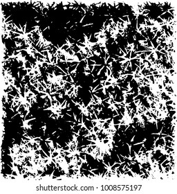 Grunge background vector modern design. Abstract surreal pattern of spots, dust, lines. Chaotic monochrome texture with the print and design business cards, labels, posters