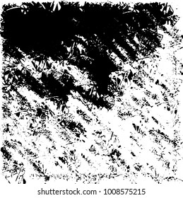 Grunge background vector modern design. Abstract surreal pattern of spots, dust, lines. Chaotic monochrome texture with the print and design business cards, labels, posters