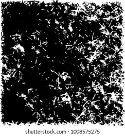 Grunge background vector modern design. Abstract surreal pattern of spots, dust, lines. Chaotic monochrome texture with the print and design business cards, labels, posters