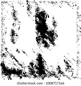 Grunge background vector modern design. Abstract surreal pattern of spots, dust, lines. Chaotic monochrome texture with the print and design business cards, labels, posters