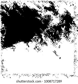 Grunge background vector modern design. Abstract surreal pattern of spots, dust, lines. Chaotic monochrome texture with the print and design business cards, labels, posters