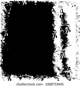 Grunge background vector modern design. Abstract surreal pattern of spots, dust, lines. Chaotic monochrome texture with the print and design business cards, labels, posters