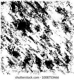 Grunge background vector modern design. Abstract surreal pattern of spots, dust, lines. Chaotic monochrome texture with the print and design business cards, labels, posters