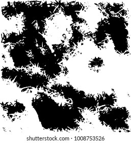 Grunge background vector modern design. Abstract surreal pattern of spots, dust, lines. Chaotic monochrome texture with the print and design business cards, labels, posters