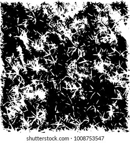 Grunge background vector modern design. Abstract surreal pattern of spots, dust, lines. Chaotic monochrome texture with the print and design business cards, labels, posters