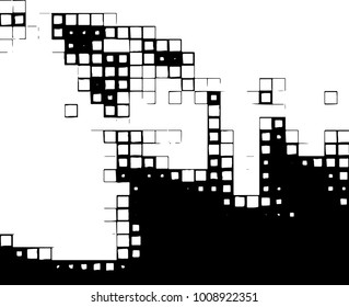 Grunge background vector modern design. Abstract surreal pattern of spots, dust, lines. Chaotic monochrome texture with the print and design business cards, labels, posters