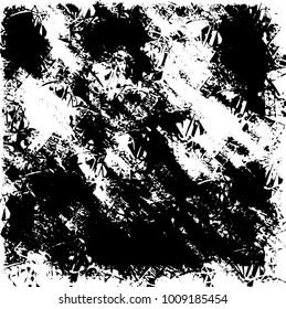 Grunge background vector modern design. Abstract surreal pattern of spots, dust, lines. Chaotic monochrome texture with the print and design business cards, labels, posters