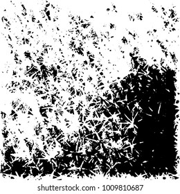 Grunge background vector modern design. Abstract surreal pattern of spots, dust, lines. Chaotic monochrome texture with the print and design business cards, labels, posters