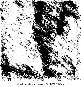 Grunge background vector modern design. Abstract surreal pattern of spots, dust, lines. Chaotic monochrome texture with the print and design business cards, labels, posters