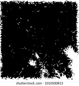 Grunge background vector modern design. Abstract surreal pattern of spots, dust, lines. Chaotic monochrome texture with the print and design business cards, labels, posters