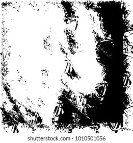 Grunge background vector modern design. Abstract surreal pattern of spots, dust, lines. Chaotic monochrome texture with the print and design business cards, labels, posters