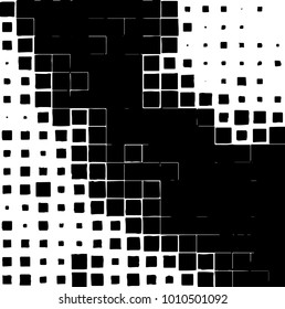 Grunge background vector modern design. Abstract surreal pattern of spots, dust, lines. Chaotic monochrome texture with the print and design business cards, labels, posters