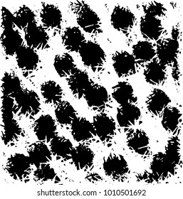 Grunge background vector modern design. Abstract surreal pattern of spots, dust, lines. Chaotic monochrome texture with the print and design business cards, labels, posters